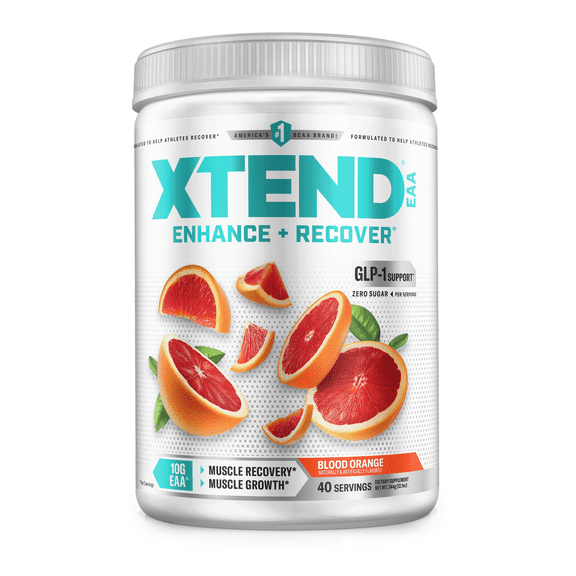 XTEND EAA Post-Workout Powder, for Muscle Recovery, Sugar-Free, Blood Orange, 40 Servings