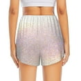 thumbnail image 4 of Xecao's Glitter Light Pearl for a double-layer running short for women, perfect for gym, tennis, and more, featuring a convenient pocket., 4 of 9