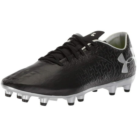 Under Armour Men's Magnetico Premiere Frim Ground Soccer Shoe, Black (001)/Metallic Silver, (Best Price Soccer Shoes)