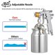 thumbnail image 2 of Paint Sprayer Set Ergonomic Handle Adjustable Valve High Volume Low Pressure Pneumatic Spray Gun With 1000ml Spray Can, 2 of 5