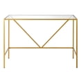 thumbnail image 3 of Henn&Hart 44" Brass Finish Metal/Glass Home Office, 3 of 7