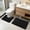 Black, variant on 2 Piece Bathroom Rug Set, U Shaped Toilet Rug and Bath Mat, Non Slip Latex Backing Absorbent Quick Dry Bathroom Floor Carpet for Shower Tub Sink Laundry Room, Washable Bathroom Mats,16"x24" & 16"x20"