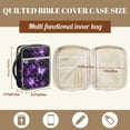thumbnail image 7 of Pzuqiu Purple Butterfly Bible Cover Womens Large Qulited Bible Case with Handle Book Cover Carrying Case Study Supplies Accessories with Tags&Bookmark for Church Study Spiritual, 7 of 7