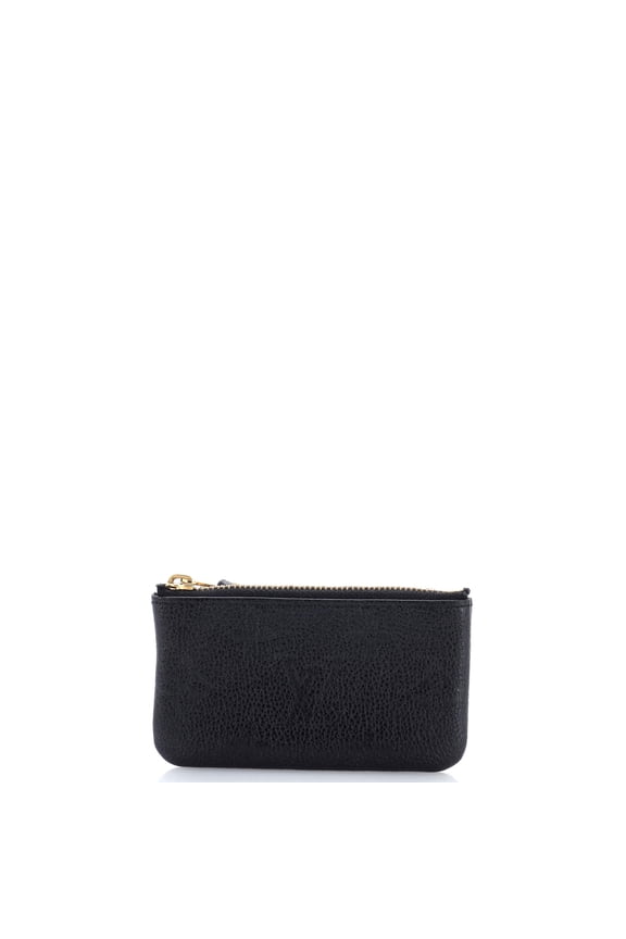 Pre-Owned Zip Key Pouch Monogram Empreinte Leather By Rebag