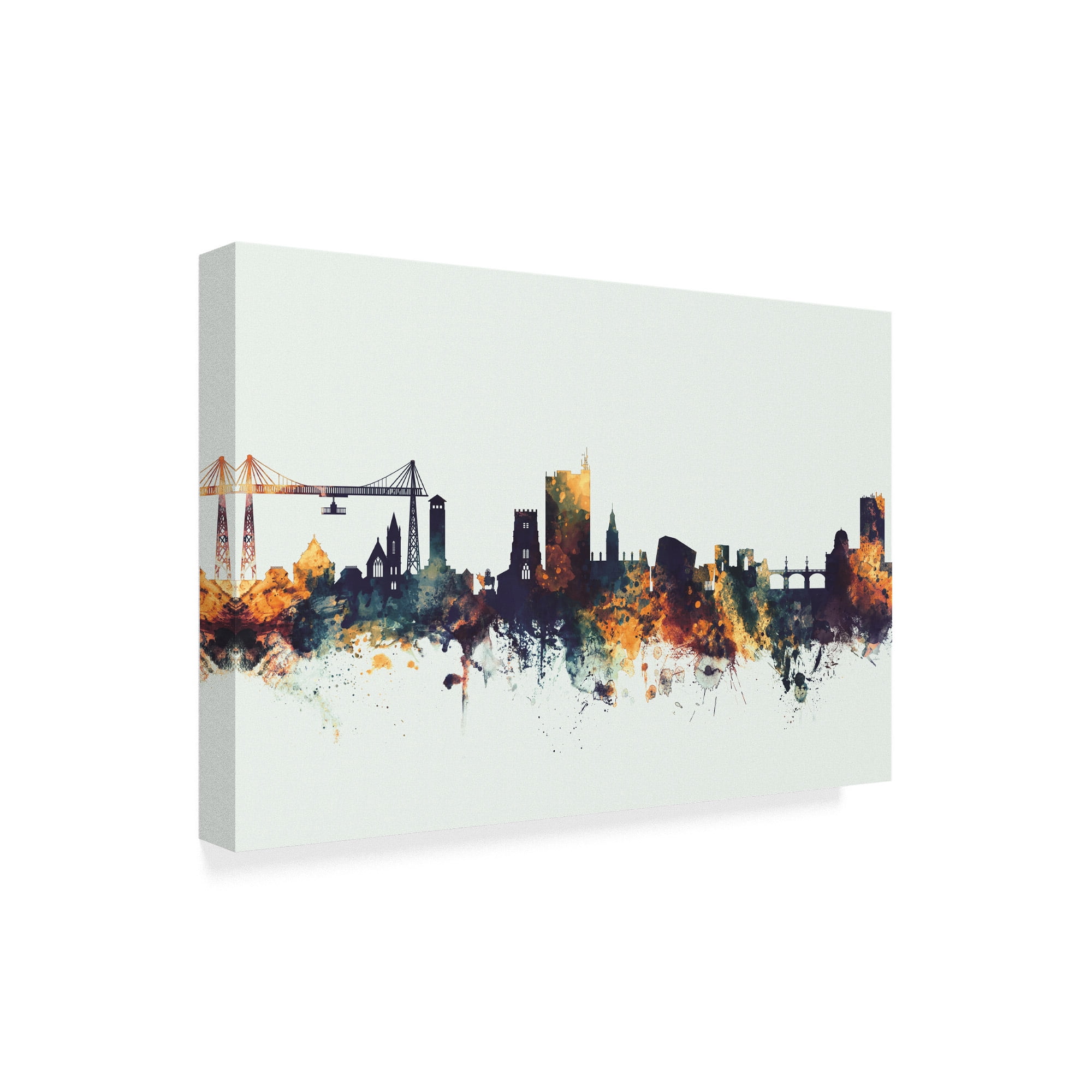 Trademark Fine Art 'Newport Wales Skyline IV' Canvas Art by Michael Tompsett