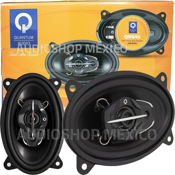 Par de Bocinas Quantum Audio QRS46 130 Watts 4x6 Pulgadas 3 vías