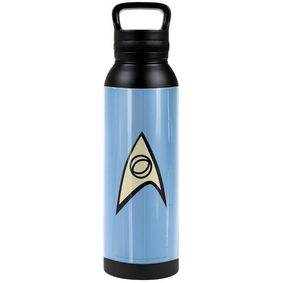 Star Trek Official Science Uniform 24 oz Insulated Canteen Water Bottle, Leak Resistant, Vacuum Insulated Stainless Steel with Loop Cap