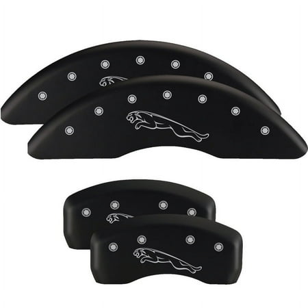 MGP 4 Caliper Covers Engraved Front & Rear Vtech Matte Black finish silver ch