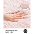 thumbnail image 4 of Alfombra de baño ILANGO, rosa, antideslizante, superabsorbente, 90 x 60 cm, 4 of 9