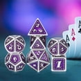 thumbnail image 4 of Dados poliédricos Favores de Juegos de Números grandes Accesorios de Suministro de de varios 7 piezas Dados Púrpura CUTICAT dados poliédricos, 4 of 8