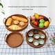 thumbnail image 5 of Inteprter Bandeja tejida hecha a mano, bandejas de almacenamiento con asa, de fruta, cesta de almacenamiento de aperitivos de cocina para Decoración del hogar Goma de flor amarilla 25 cm * 4.5 cm, 5 of 6