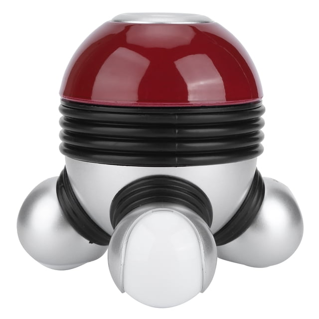 Nikou Appareil de Massage pour Le Corps, Appareil de Massage Vibrant à Main, Appareil de Massage Anti-Douleur, Mini Portable à Main avec lumière LED pour la tête, Le Cou, Les Jambes(Rouge)