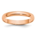 thumbnail image 1 of 14k Rose Gold 3mm Plain Classic Dome Wedding Band Ring Size 8.5, 1 of 2