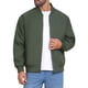 thumbnail image 4 of Chaqueta Bomber INSPIRE CHIC para hombres, abrigo de otoño, cierre completo, puños acanalados, chaqueta de béisbol 2XL verde, 4 of 6