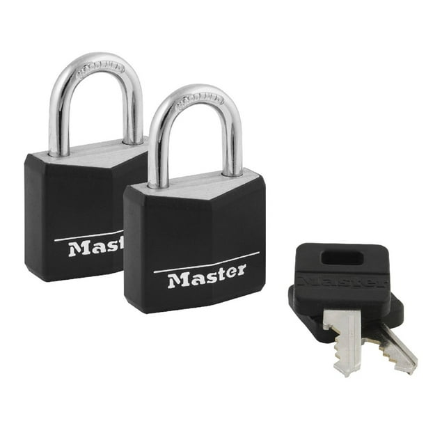 Master Lock 131T Covered Aluminum Padlock, 13/16 In. Wide, Black