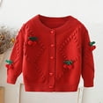 thumbnail image 4 of Posijego Little Girls Cute Cardigan Sweaters Crew Neck Knit Cardigans Long Sleeve Casual Sweater for Girls, 4 of 6