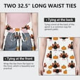 thumbnail image 6 of Happy Thanksgiving Turkey Fall Pumpkin Apron-Garden Aprons for Women with Pockets-Cotton Linen Waterproof Kitchen Cooking Gardening Aprons Adjustable for Kitchen,Cooking,BBQ and Salon 33"x27", 6 of 7