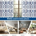 thumbnail image 5 of DriftAway Evelyn Thermal Room Darkening Grommet Unlined Window Curtains Ikat Floral Pattern Single Panel 84"L x 50"W Navy Blue, 5 of 5