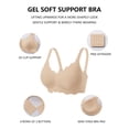 thumbnail image 4 of Sostén inalámbrico push up COCOMARTS con borde festoneado, nude, talla grande, 4 of 5