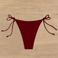 thumbnail image 5 of Bikini Shorts For Women Bikini Full Coverage Wine Mid Rise Bikini Bottom Womens Swimsuits, 5 of 5