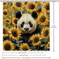 thumbnail image 6 of Panda Waterproof Printed Shower Curtain with Hooks - Bathroom Decoration, Bathroom Curtains, Bathroom Curtain, 6 of 6