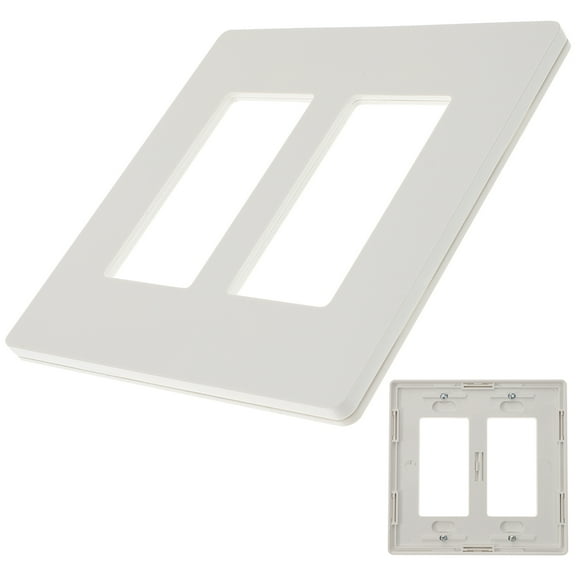 Worgeous Two Gang Switch Plate Cover PC Easy Installation Offices 1Set