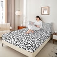 thumbnail image 3 of Erosebridal Vintage Cheetah Print Queen Sheet Sets 4 Pieces For Teens,Boys Girls Animal Leopard Print Bed Set, 3 of 5