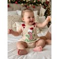 thumbnail image 5 of RUINIXCW Newborn Baby Girl Boy My First Christmas Outfit Corduroy Bubble Romper Overalls Letter Santa Hat Embroidery Sleeveless Jumpsuit Suspender Overall, 5 of 9