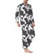 thumbnail image 2 of Fotbe Black And White Sheeps Pijama de Hombre con Estampado de Manga Larga, Conjunto de 2 Piezas, Ropa de Dormir Suave y Cómoda con Bolsillos-Medium, 2 of 7