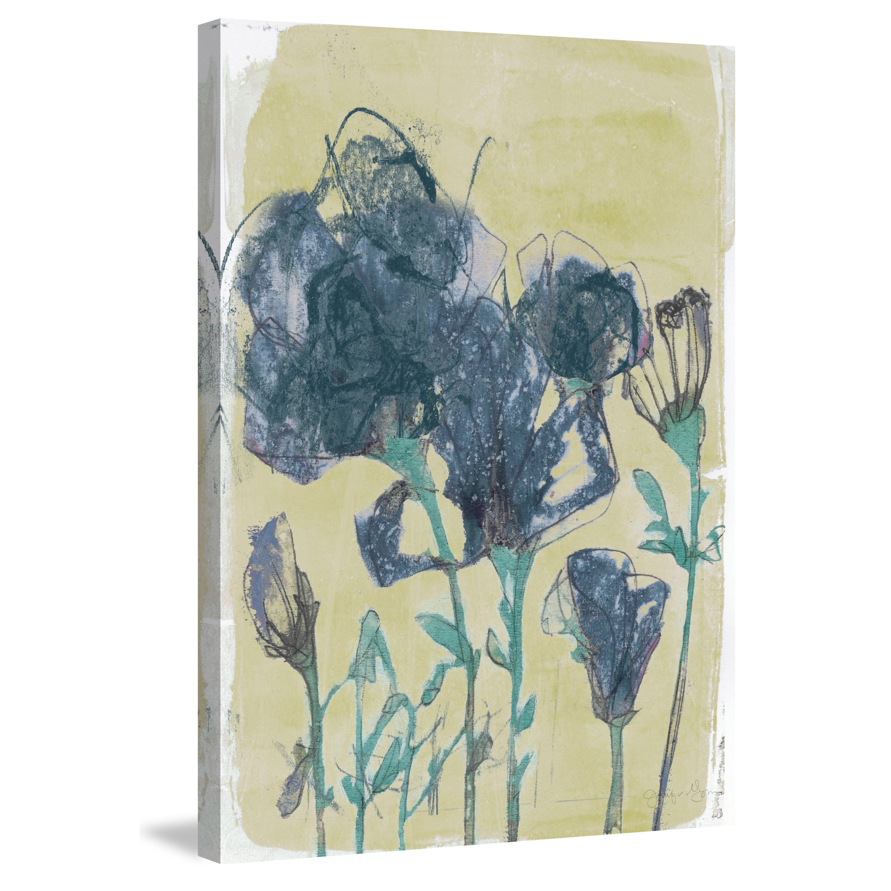 Marmont Hill "Floral Vignette III" Painting Print on Wrapped Canvas