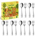 thumbnail image 1 of Juego de cubiertos para niños Dehov de 12 piezas, tenedores y cucharas de acero inoxidable, 1 of 8