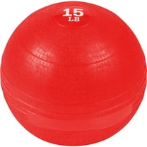 Exercise Slam Medicine Ball By Trademark Innovations (Red, 15 Lbs.)