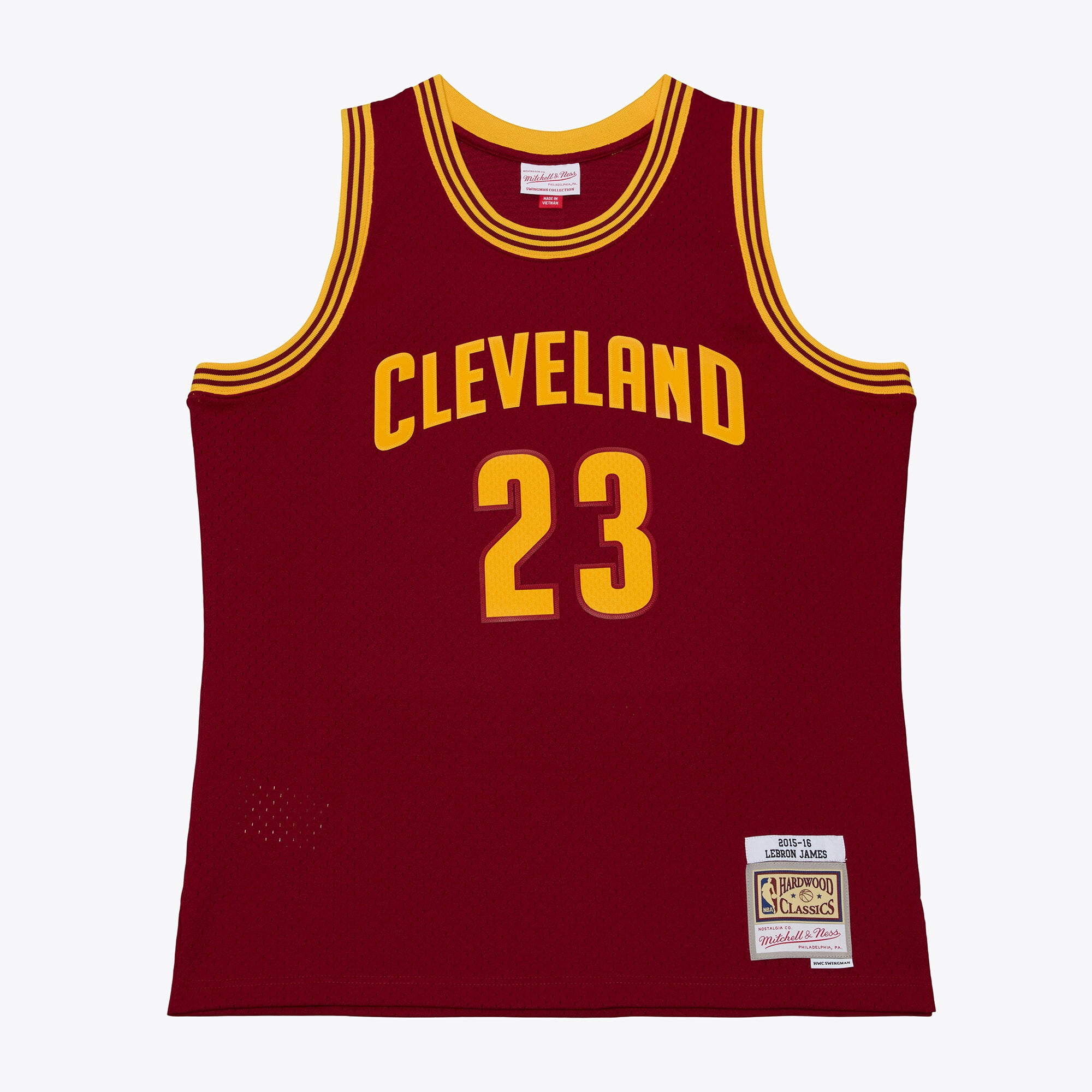 Men's Mitchell & Ness LeBron James Wine Cleveland Cavaliers 2015-16 Swingman Jersey