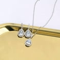 thumbnail image 3 of Teardrop Jewelry Set for Women - Sterling Silver Small Teardrop Cubic Zirconia Crystal CZ Rhinestone Drop Earrings and Pendant Necklace Set for Wedding Bride Bridesmaids Mother of Bride Prom Party, 3 of 7