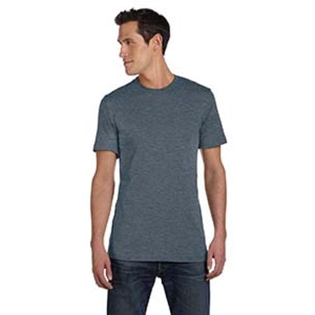 BELLA+CANVAS T-Shirt Jersey CVC pour Homme, 2TG, Gris Ardoise Chiné