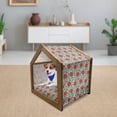 thumbnail image 3 of Garden Art Pet House, Floral Pattern with Colorful Fantasy Plants Buds and Blossoms Summer Nature Art, Outdoor & Indoor Portable Dog Kennel with Pillow and Cover, 5 Sizes, Multicolor, by Ambesonne, 3 of 5