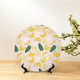 thumbnail image 6 of Bingfone Banana With Leaves Print Bone China Dinner Decorative Plates,Handmade Ceramic Dinner Plate with Stand for Home Club-8in, 6 of 6