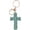 Olive, variant on Cross Keychain, Jesus Key Chain Christian Car Accessories, Handmade Soft Cotton Cross Keychain Boho Decor for Women Men, Faith-Inspired Gift for Baptism Confirmation