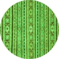 thumbnail image 1 of Ahgly Company Indoor Round Oriental Green Modern Area Rugs, 3' Round, 1 of 4