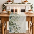 thumbnail image 2 of Table Runner 90 Inches Long for Kitchen Dining, Sage Green Dresser Scarf Farmhouse, Dining Table Decorations for Wedding/Parties, Eucalyptus Leaves 13 x 90 In, 2 of 8