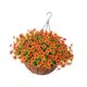 thumbnail image 4 of Cesta colgante de flores artificiales, adorno para maceta colgante con revestimiento de coco Naranja, 4 of 9