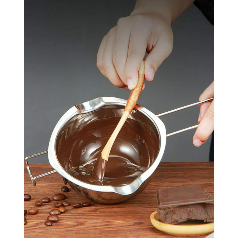 Stainless Steel Double Boiler Pot with 600ML for Melting Chocolate, Candy  and Candle Making (18/8 Steel, Universal Insert): Home & Kitchen 