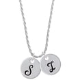 thumbnail image 1 of Delight Jewelry Silvertone Large Script Letter - S - 3/4'' Disc - Silvertone Script Initial Disc - I - Charm Necklace, 20"+3", 1 of 4