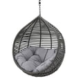 thumbnail image 3 of Swing Lounge Chair, Grey Gray, Modern Contemporary Urban Design, Outdoor Patio Balcony Cafe Bistro Garden Furniture Hotel Hospitality, 3 of 5
