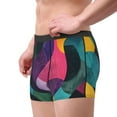 thumbnail image 2 of Pofeuu Vibrant Abstract Flow Print Men’s Boxer Briefs, Moisture-Wicking Underwear, Regular,Trunk-X-Large, 2 of 5