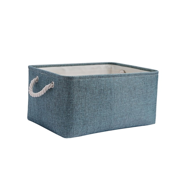 Maytalsory Bac de Rangement Robuste avec Poignée en Corde Solution de Rangement Pratique et Fiable Macaron Bleu Clair 31*21*13) 1Ensemble