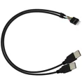 thumbnail image 4 of Placa base de 50cm Dupont 2,54 9Pin Dual USB 2,0 tipo A Cable de datos de extensión macho A macho Línea alámbrica para PC DIY, 4 of 4