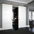 thumbnail image 4 of EightDoors 80" x 36" x 1-3/8" 5-Panel Shaker White Primed Solid Wood Core Interior Slab Door, 4 of 5