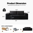thumbnail image 2 of 63" Loveseat Sofa,Modular Couch with Deep Seat Memory Foam,Comfy Small Cloud Couch for Small Spaces,No Assembly Required Sofa for Living Room Bedroom,Apartment,Black, 2 of 11