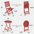 thumbnail image 2 of Best Choice Products 3-Piece Acacia Wood Bistro Set, Folding Patio Furniture w/ 2 Chairs, Table - Ruby, 2 of 8